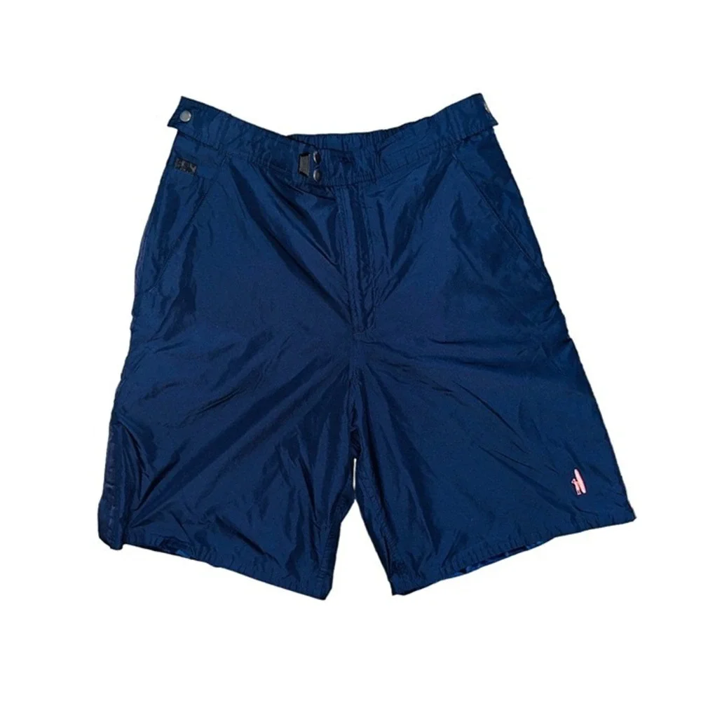 C1 Johnnie-O‎ Mens Shorts Large Navy Board Adjustable waist Performance